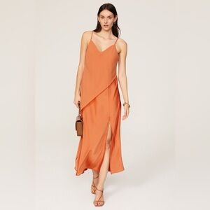 Saunders X RTR - Chiffon Overlay Dress - Orange - $345 size 2